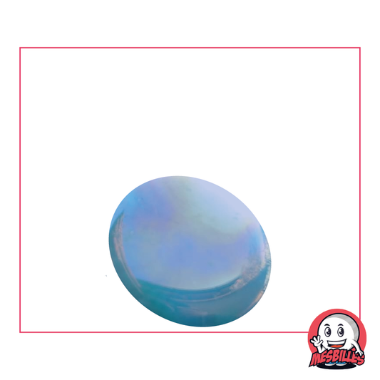 1 Flat Marble Glossy Light Blue 30 mm