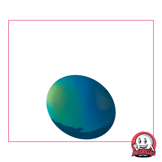1 Flat Marble Iridescent Blue 30 mm