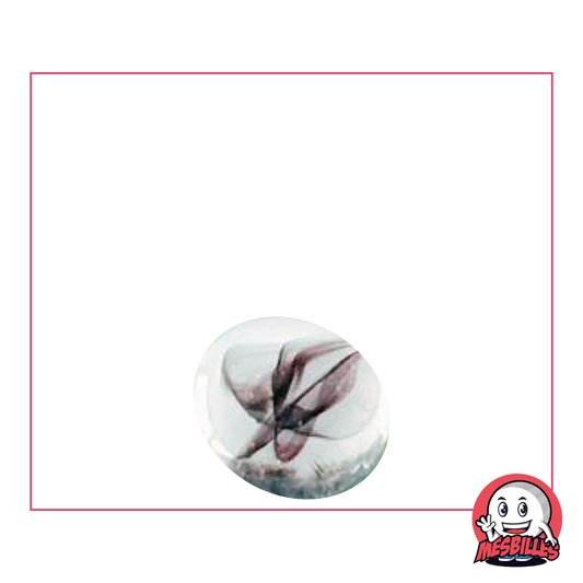 1 Flat Marble Swirled Polar 18 mm
