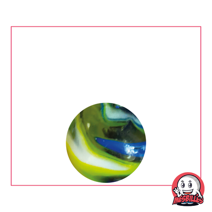 Marbles Speedy Yellow 16 mm, the Formula 1 of childhood games in mustard.