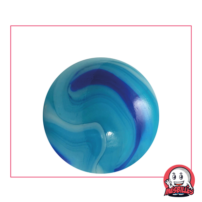 Marble Blue Lagoon - 35 mm glass Marbles - My-Glassmarbles