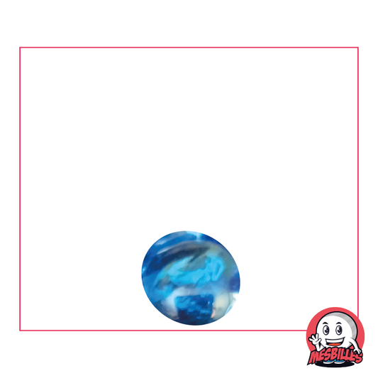 1 Flat Marble 12 mm Iridescent Light Blue
