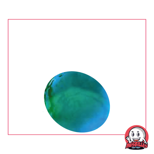 1 Flat Marble Iridescent Green 30 mm
