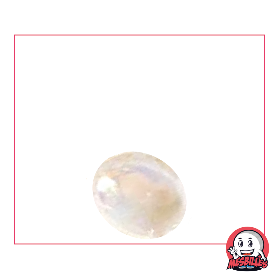 1 Flat Marble Iridescent Crystal 18 mm