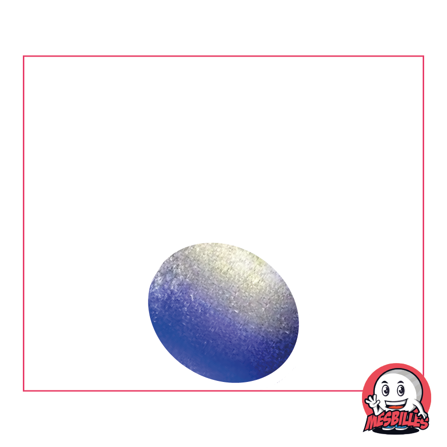 1 Flat marble 18 mm Frosted Blue-Night