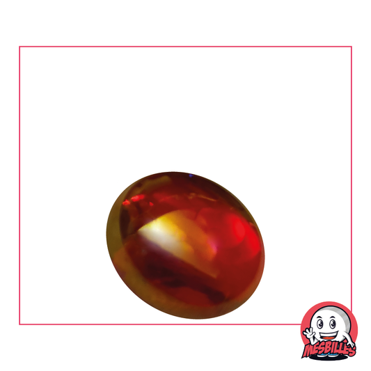 1 Flat Marble Iridescent Red 30 mm