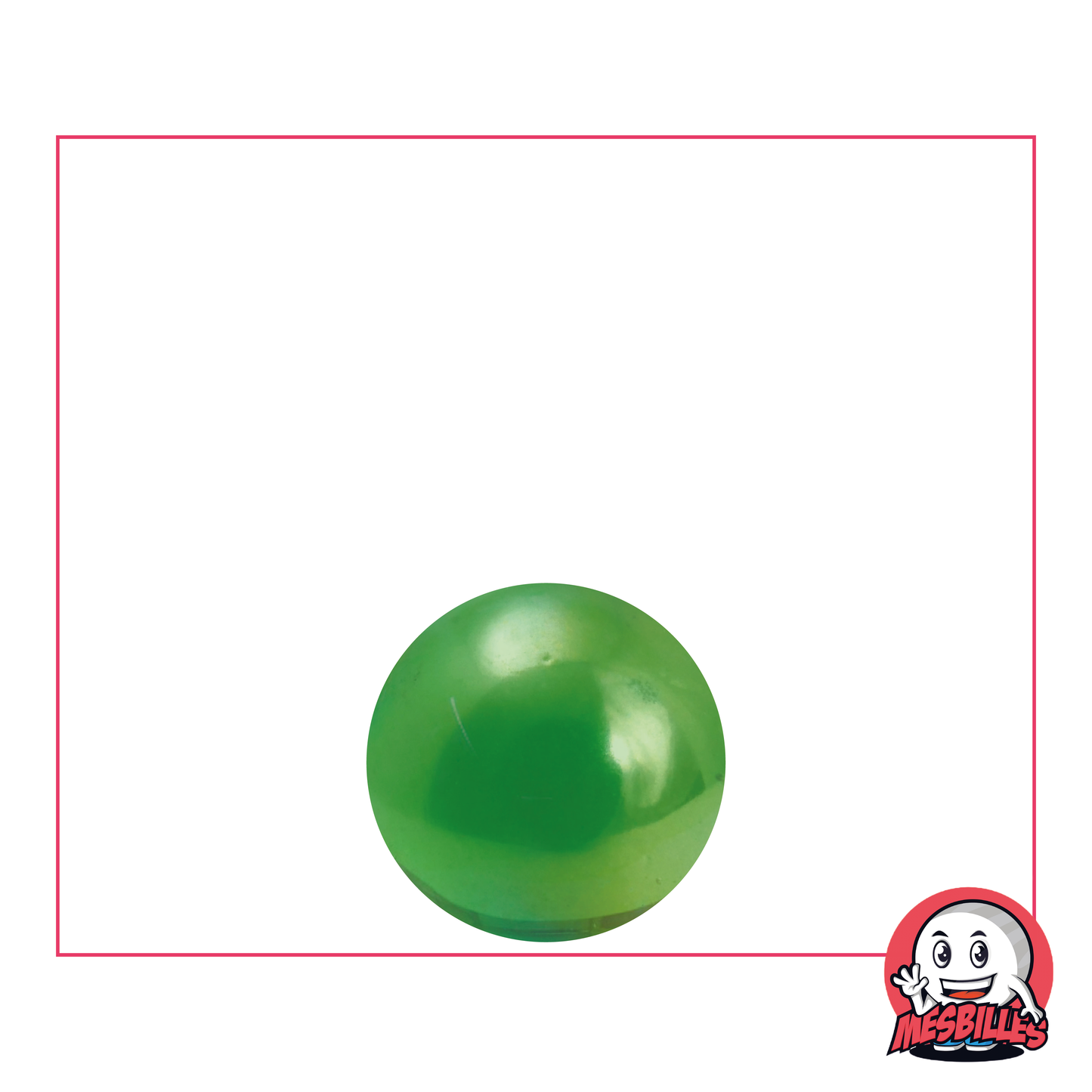 1 Iridescent Green Marble 14 mm