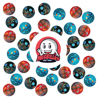 1 Blue Joker Art Marble 16 mm