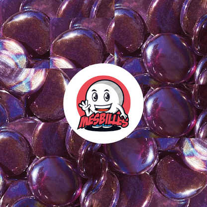 1 Flat Marble Iridescent Purple 30 mm