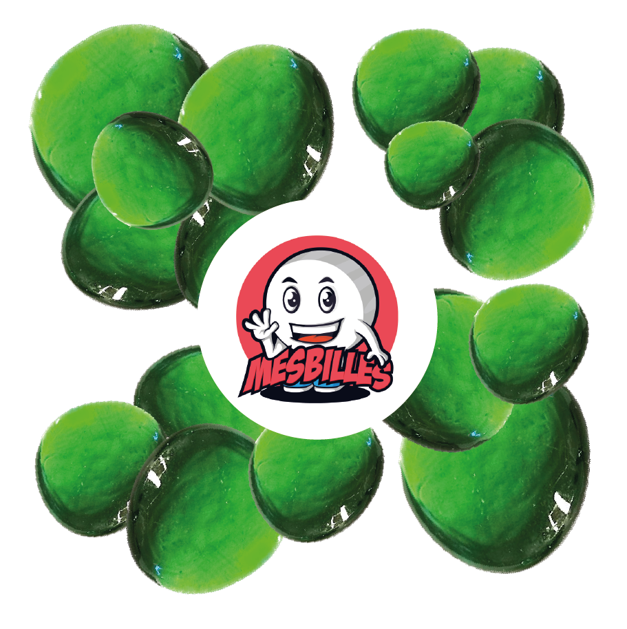 1 Flat Marble Soft-Translucent Green 30 mm