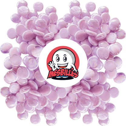 1 Flat Marble Glossy Light Pink 18 mm