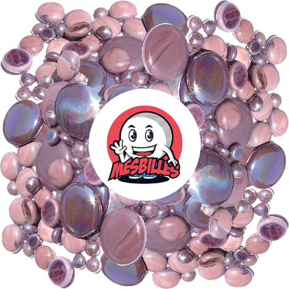 1 Flat Marble Glossy Purple 30 mm