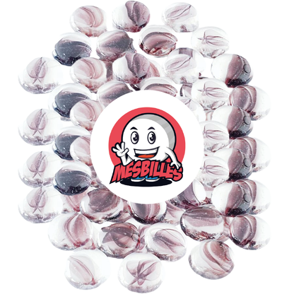 1 Flat Marble Swirled Purple 18 mm