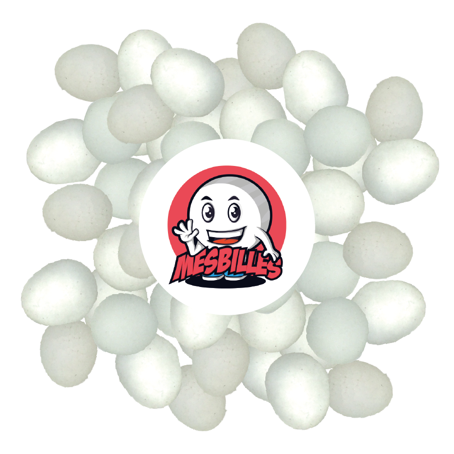 1 Flat marble 18 mm Frosted White