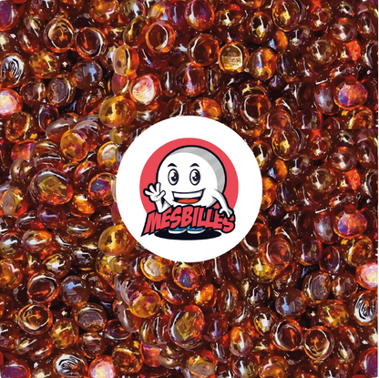 1 Flat Marble 12 mm Iridescent Orange