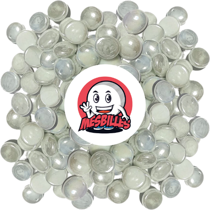 1 Flat marble 18 mm Glossy White