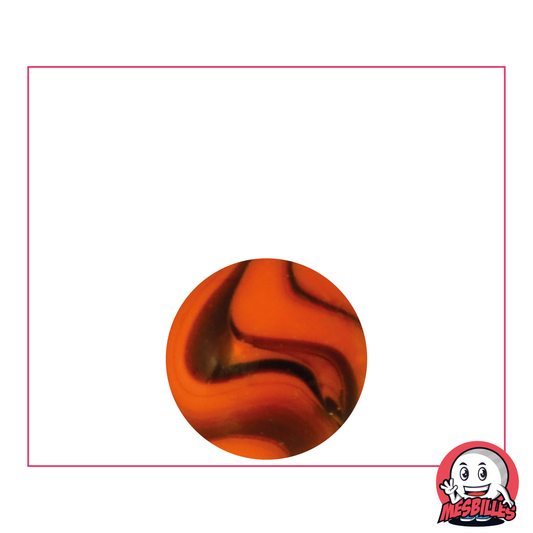 Marble Jupiter 16 mm Orange with Brown stripes - My-Glassmarbles