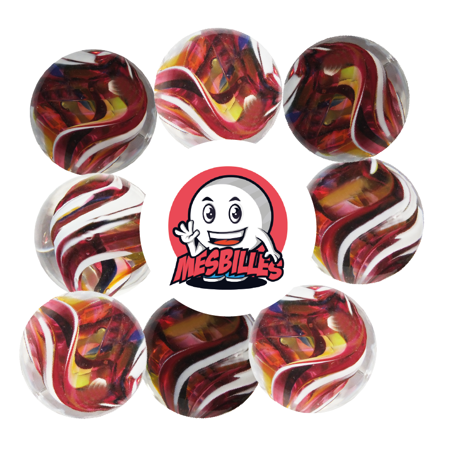 My-Glassmarbles presents the 35 mm Art Mars Attack Marbles.