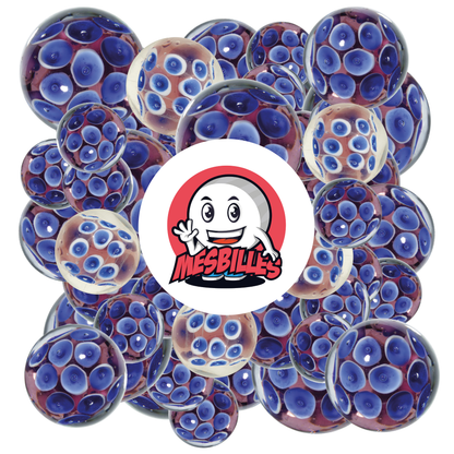 1 Marble Blue Water Lily 16 mm