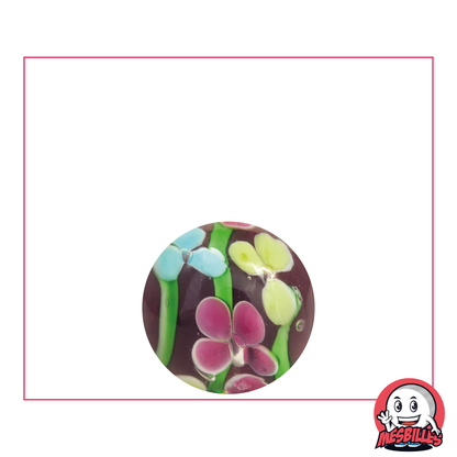 1 Marble Art Stem Flower Violet 16 mm