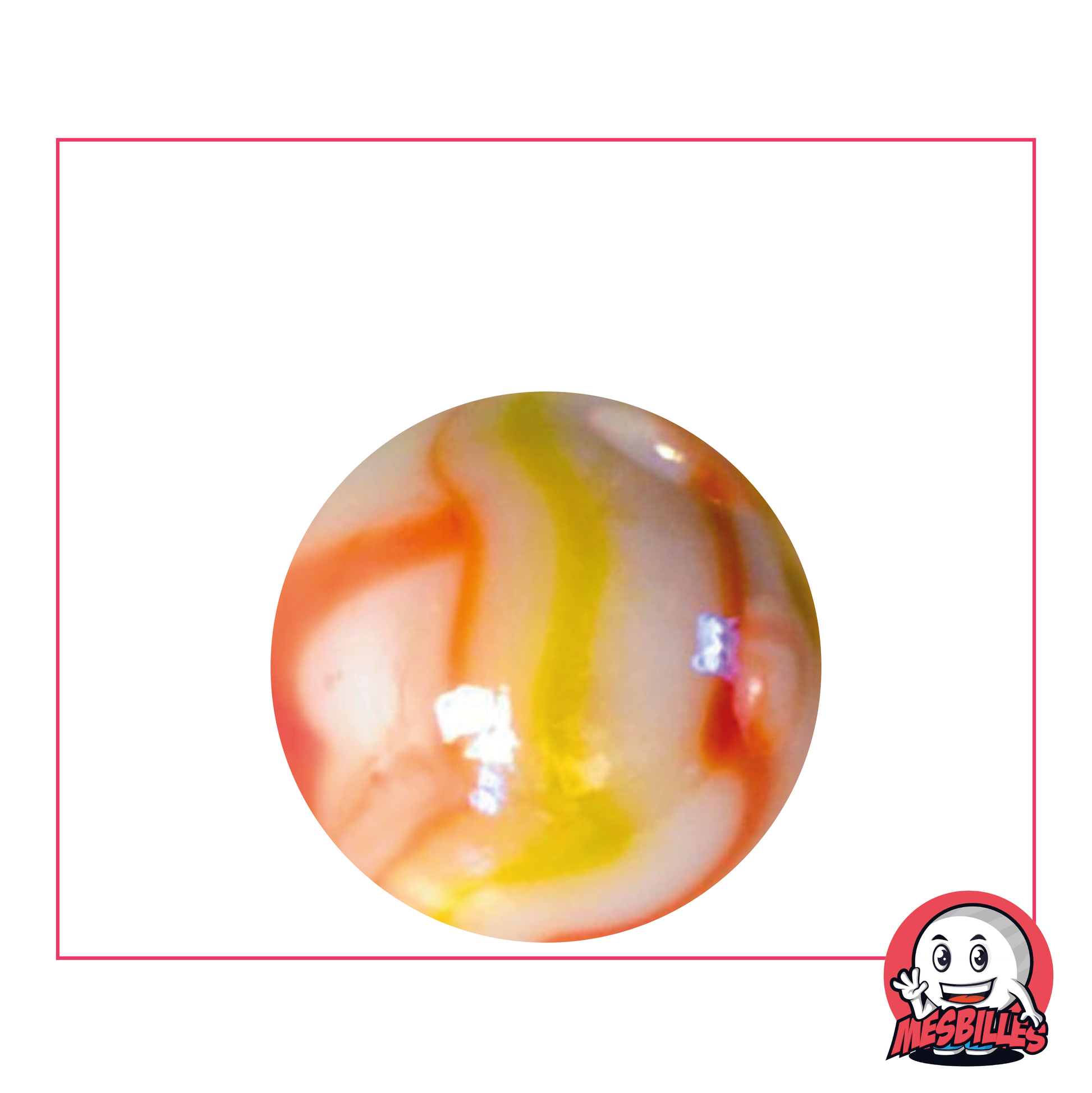 25 mm Tiger Orange marble with a Shiny white Porcelain look and an orange wave for an exotic look
