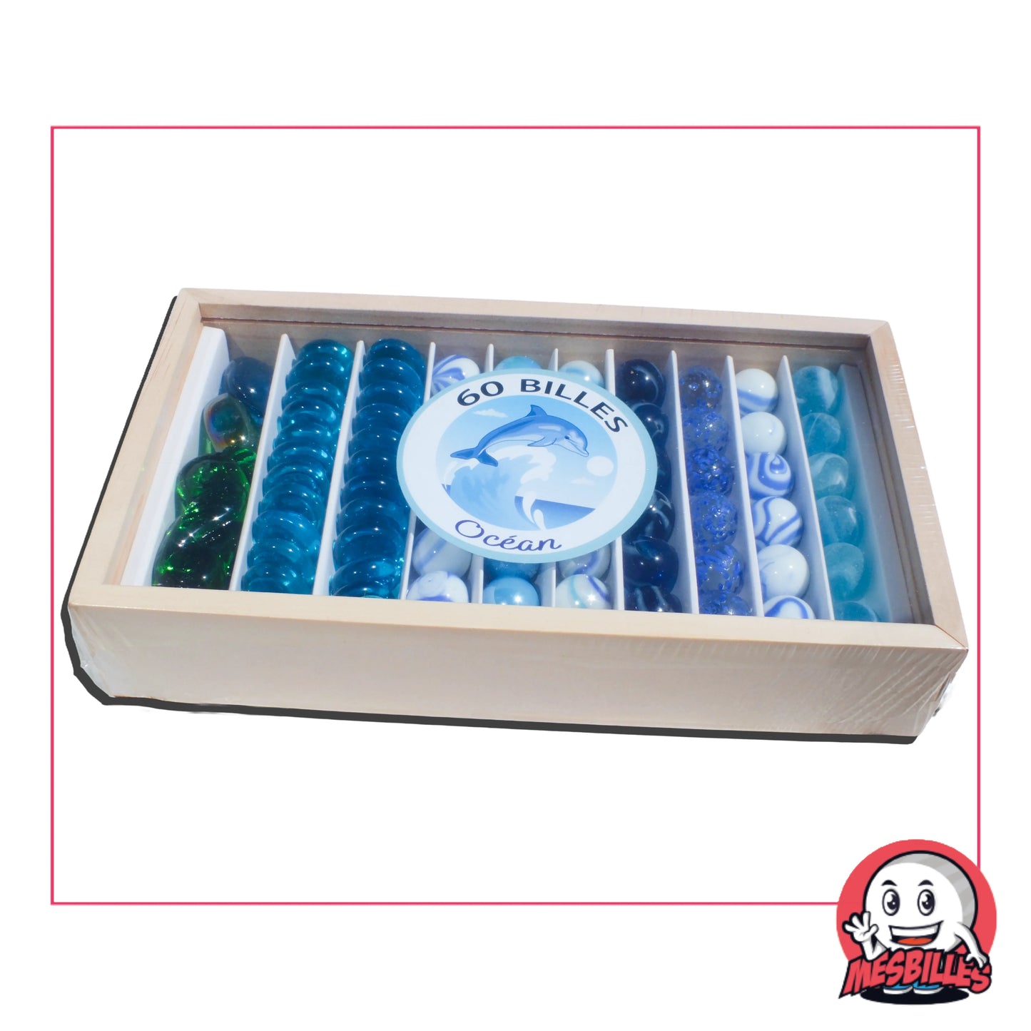 Set of 60 Ocean Marbles by My-GlassMarbles