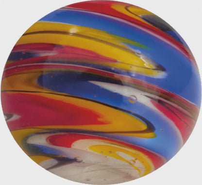 1 Turquoise Speedy Flash Art Marble 25 mm