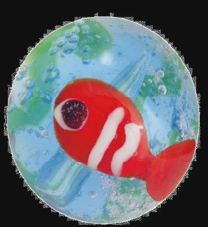 1 Marble Yellow Fish Art 22 mm
