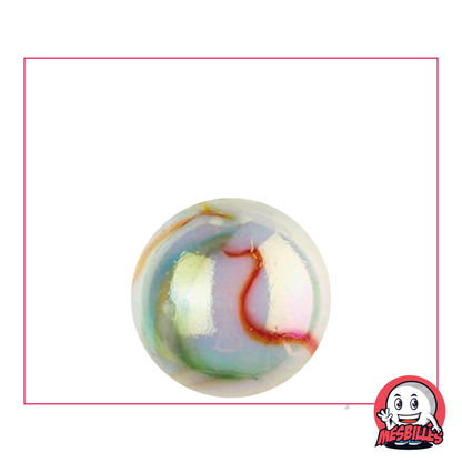 Shiny porcelain glass Marble, white with coloured stripes, unique shine.